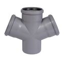 Крестовина ПП для внутренней канализации 45° Ду 110х110х110 OSTENDORF